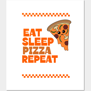 FUNNY Kawaii Pepperoni Pizza Slice Saying Posters and Art